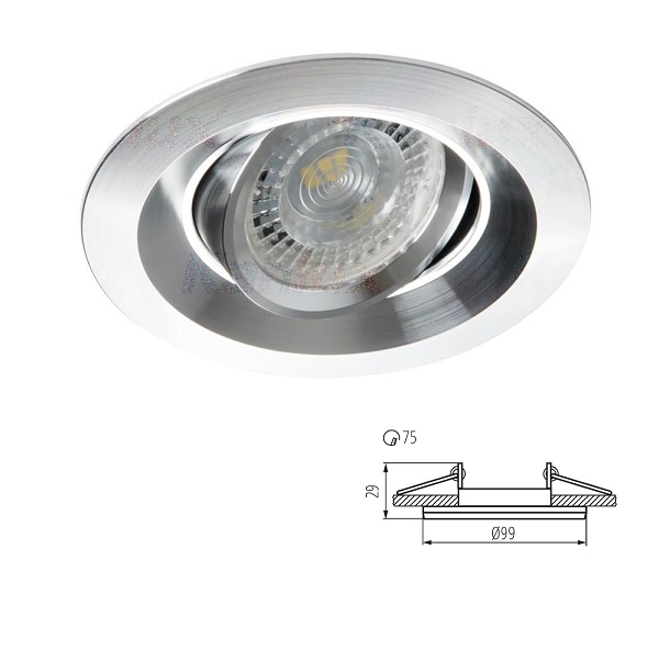 Faretto Incasso Bianco Orientabile Diam. 75